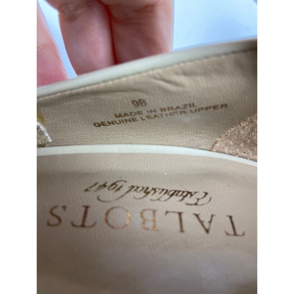 Talbots Pumps Women Sz 9B‎ Mary Jane Cream Pumps Genuine Leather Classy Brazil - Picture 7 of 13